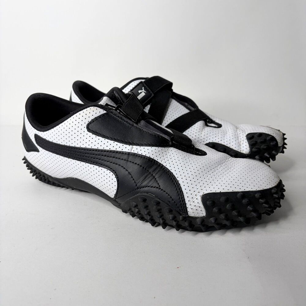 Puma Mostro Perforated Sneakers White Black 397331-01 Men Size 10